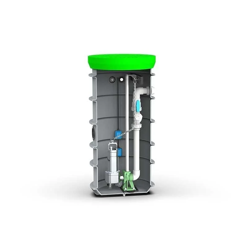 Poste de relevage RoPump DAB FEKA VS 750 sur rails, vue 2