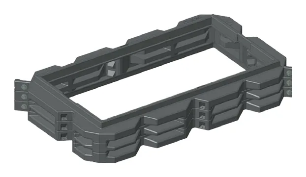 Pack rehausse réglable 8 à 12 EH sortie basse pour filtre compact Bionut – SIMOP — vue 3