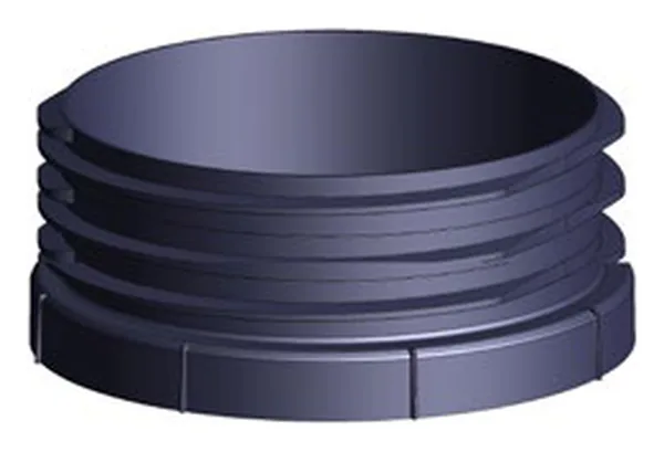 Rehausse à visser recoupable Ø 400 mm hauteur 150 mm – SIMOP — vue 2