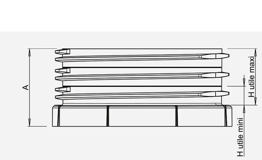 Rehausse à visser recoupable Ø 400 mm hauteur 150 mm – SIMOP — vue 3