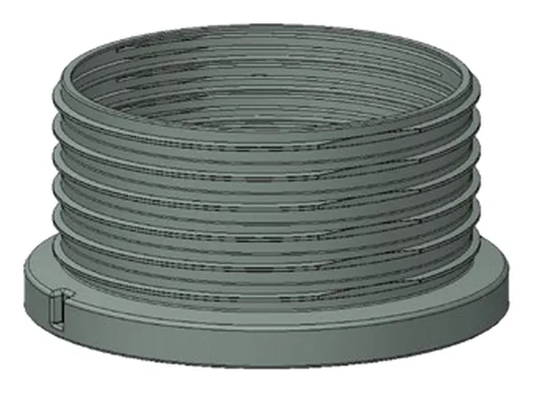 Rehausse à visser recoupable Ø 600 mm hauteur 300 mm – SIMOP — vue 2