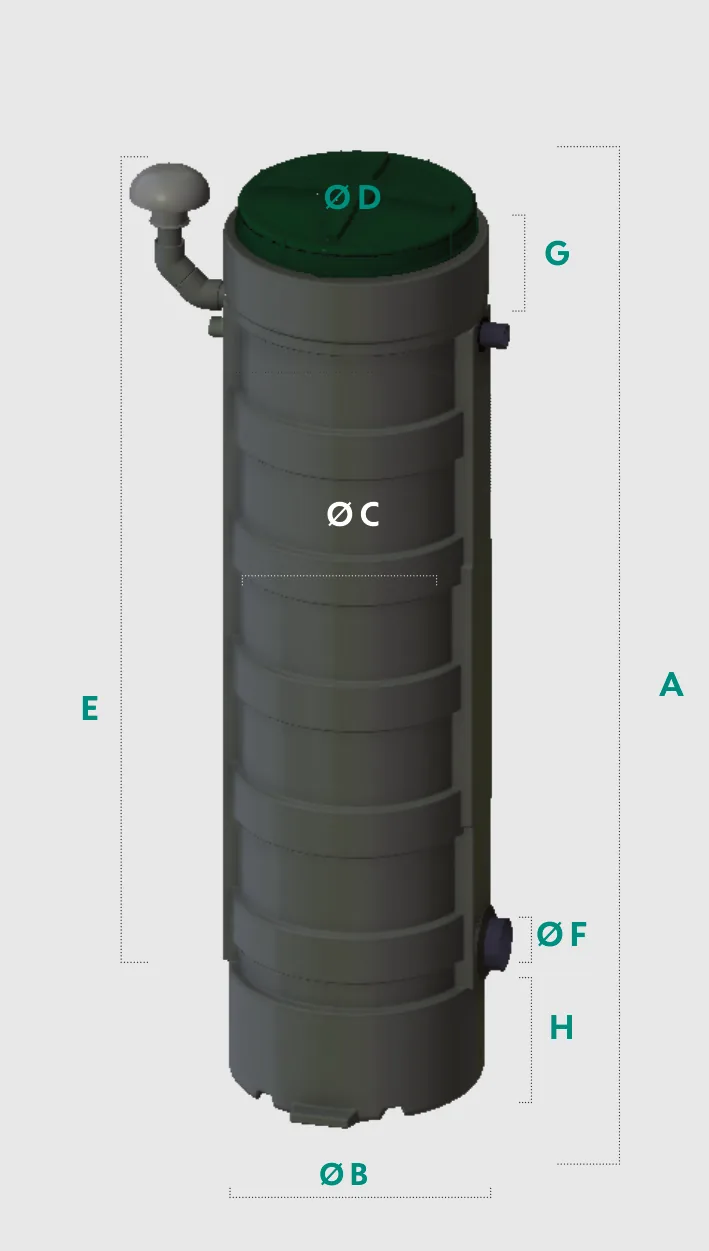 Poste de relevage Ø 500 mm pour filtre compact Bionut – SIMOP — vue 3